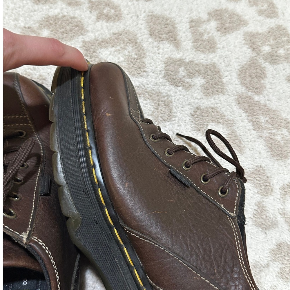 Dr. Martens Low Top Oxford Shoes Mens Brown Leather Platform - Picture 6 of 7